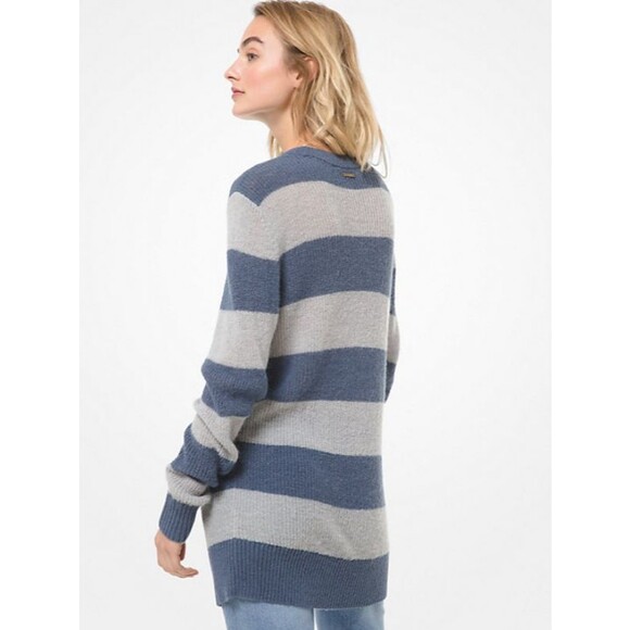 Michael Kors Womens Striped Alpaca Wool Blend Sweater Long Sleeve Crewneck SMALL - Picture 9 of 9